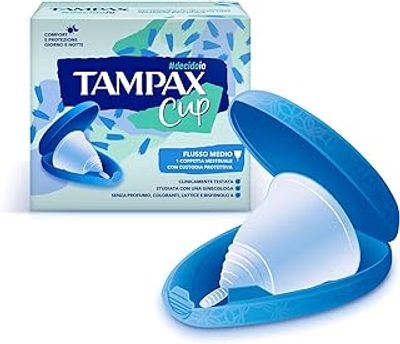 Tampax Herbruikbare menstruatiecup met beschermhoes, medium doorstroming, 1 stuk, 1 stuk