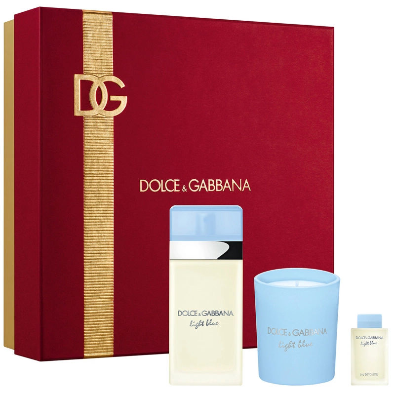 Dolce & Gabbana Gift Set Light Blue EdT + Light Blue Candle + Miniature EdT 55 ml