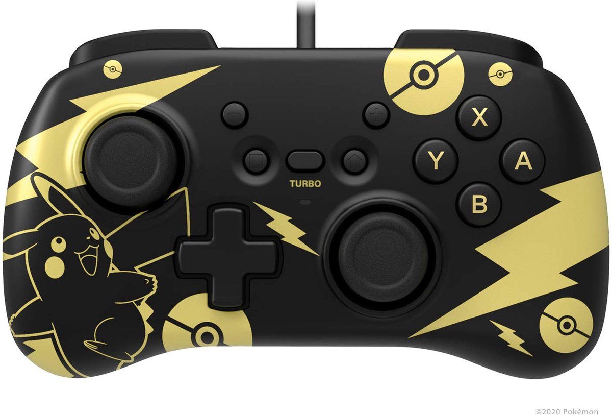 Hori Wired Mini Nintendo Switch Pikachu Controller - Zwart/Goud