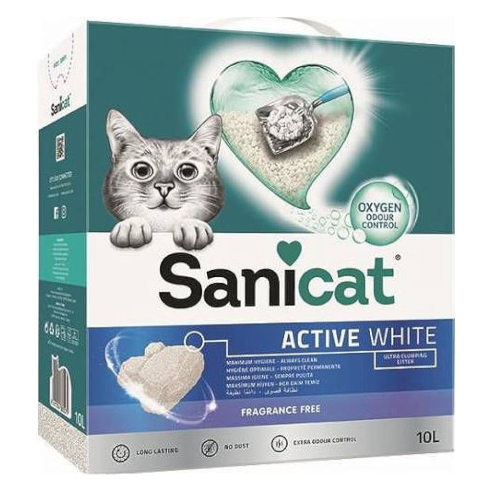 10 l Sanicat Active White Kattenbakvulling