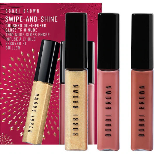 Bobbi Brown Lippen Swipe-and-Shine Crushed Oil-Infused Glans Trio Lipgloss Dames