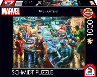 Schmidt Spiele puzzel Marvel The Avengers, Thomas Kinkade, puzzel voor volwassenen, 1000 stukjes, 59958