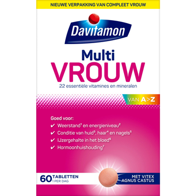 4x Davitamon Compleet Vrouw 60 capsules
