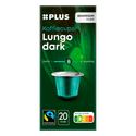 Plus Koffiecups lungo dark Fairtrade 20 st