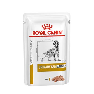 48 x 85 g Royal Canin Veterinary Canine Urinary S/O Ageing 7+ Mousse natvoer voor honden - natvoer honden
