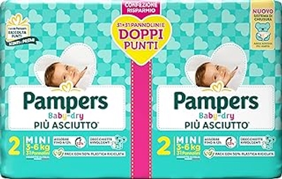 Pampers Baby Dry  luiers maat 2 - 62 stuks