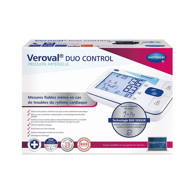 Veroval Duo Control Bovenarmbloeddrukmeter - dé bovenarmbloeddrukmeter - Meet ook correct bij hartritmestoornissen - manchet M (22 - 32 cm)