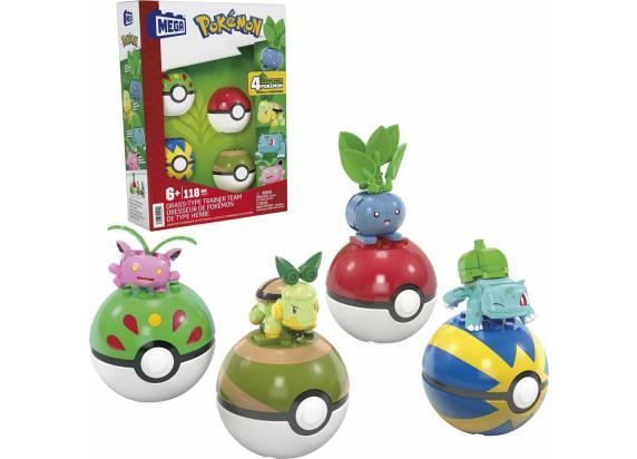 - Pokemon Fisher Price Mega Construx Pokemon Grass-type Trainer Team