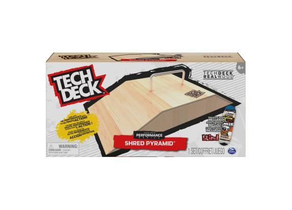 Tech Deck Performance Series - Shred Pyramid-set met metalen rail en uniek Blind-vingerskateboard - gemaakt met echt hout