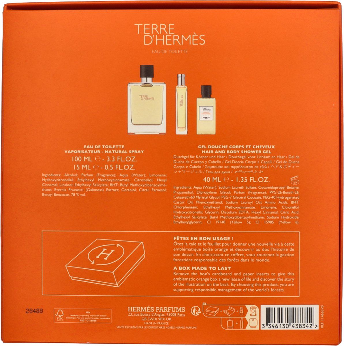 Hermès Geschenkset Eau De Toilette Hermès - Terre D'hermès Geschenkset Eau De Toilette  - 3 ST