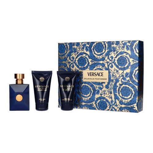 Versace Dylan Blue Giftset - 50 ml eau de toilette spray + 50 ml showergel + 50 ml aftershave balm - cadeauset voor heren