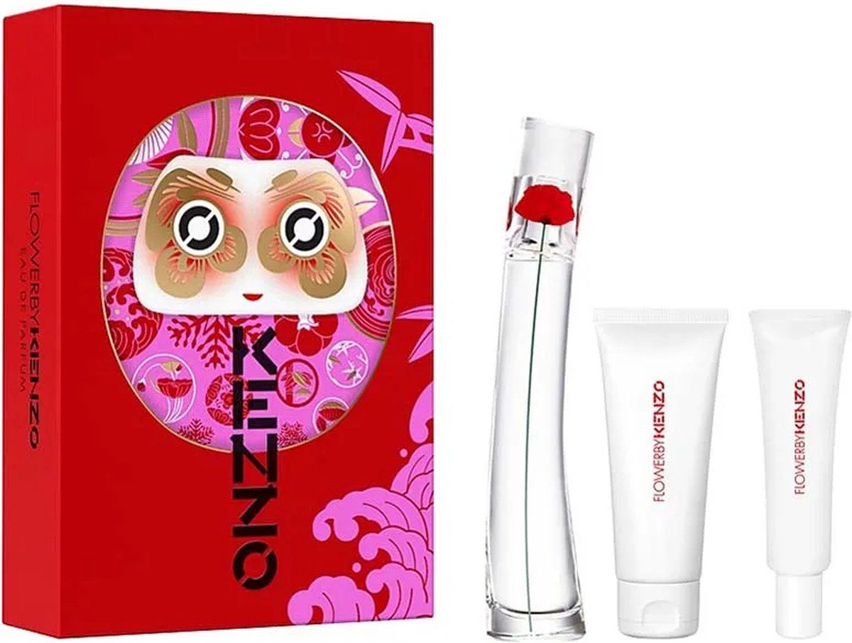 Kenzo Flower Eau Parfum 50ml Leche Corporal 75ml Crema De Manos 20ml