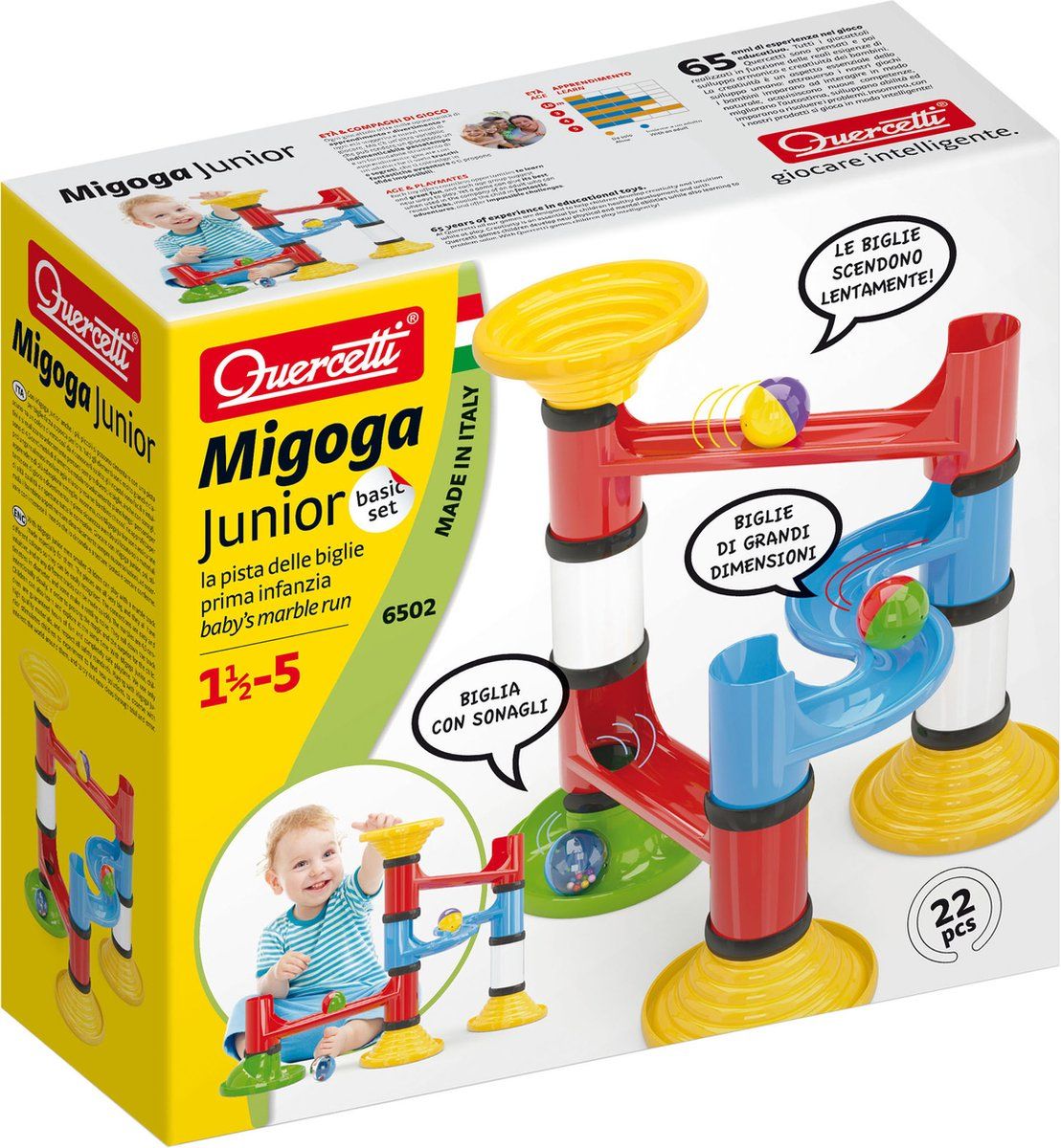 Quercetti Knikkerbaan Migoga Junior 22-delig