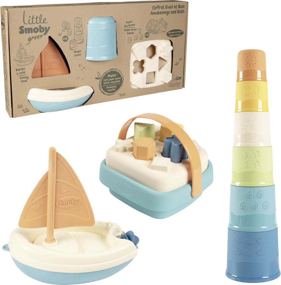 Smoby - Babyset - Badspeelgoed - Blokken - Vormen - Baby