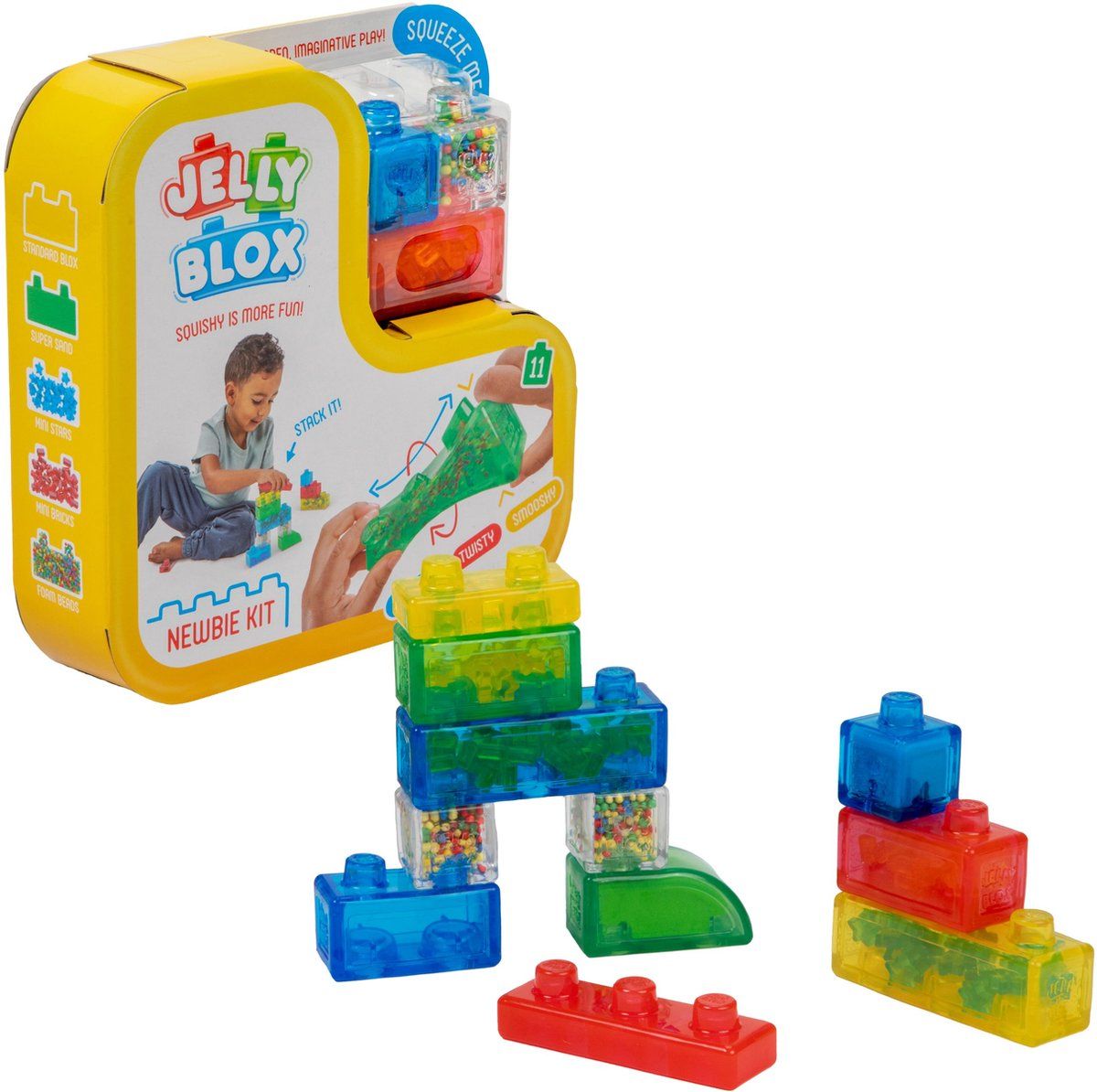 Goliath Jelly Blox Newbie Kit - Constructiespeelgoed - Zachte Bouwblokken - Pijnvrij Spelen - Voor kinderen vanaf 2 jaar - BPA vrij