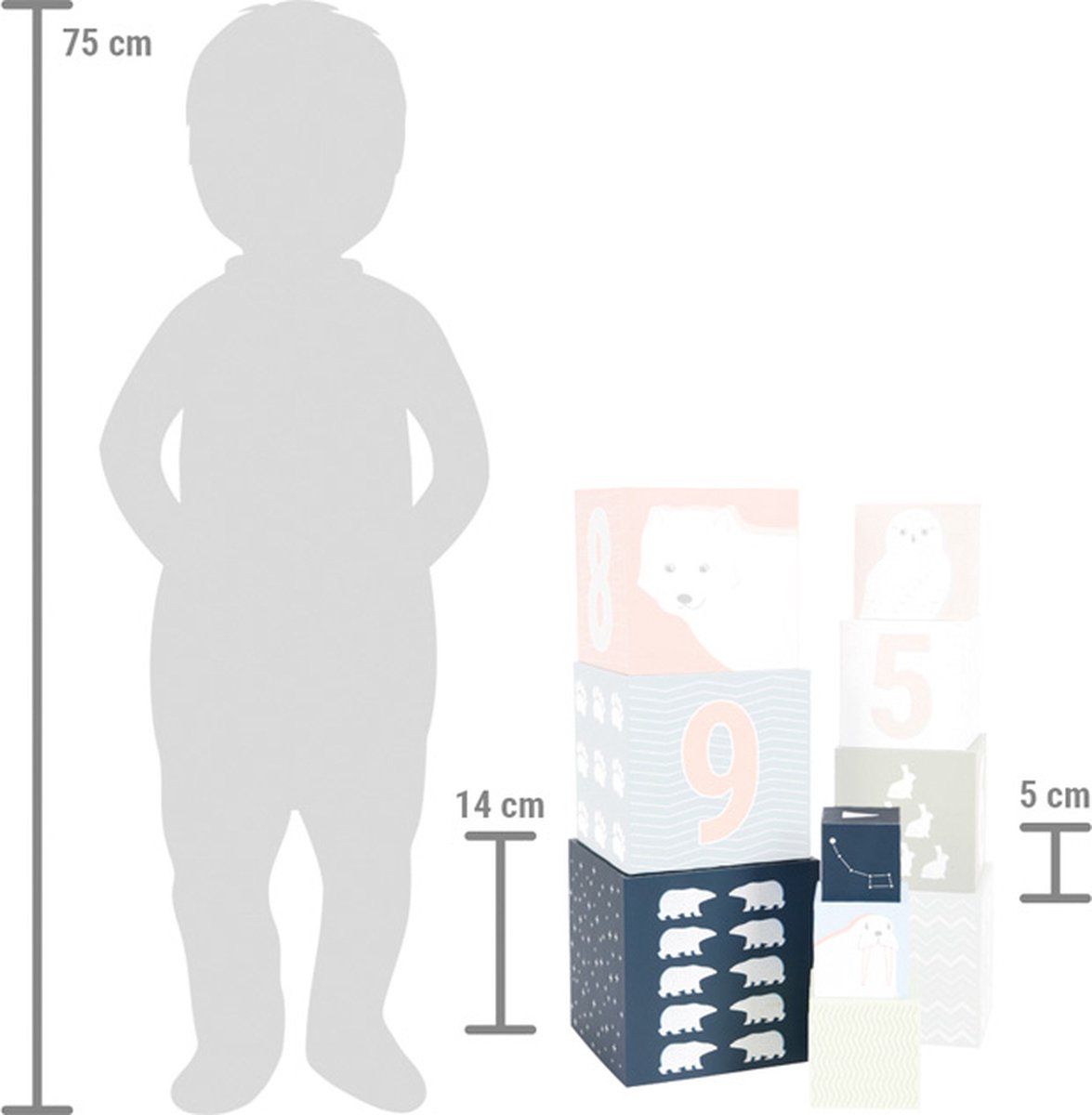 Small Foot - Stapelblokken Karton Arctic, 10dlg.