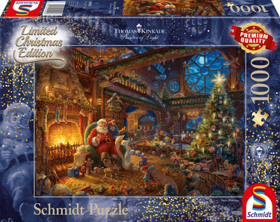Schmidt De Kerstman en zijn elfen (Thomas Kinkade) - Puzzel (1000)