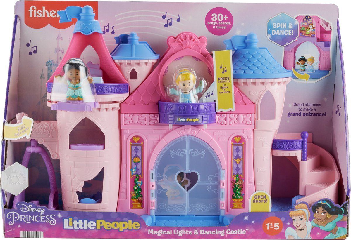 Fisher-Price Little People Kasteel - Disney Prinses Magisch Kasteel - Met Licht en Dans - Speelfigurenset