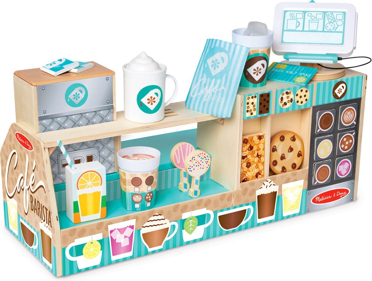 Melissa & Doug Houten koffiebar Café Barista (35-delig)