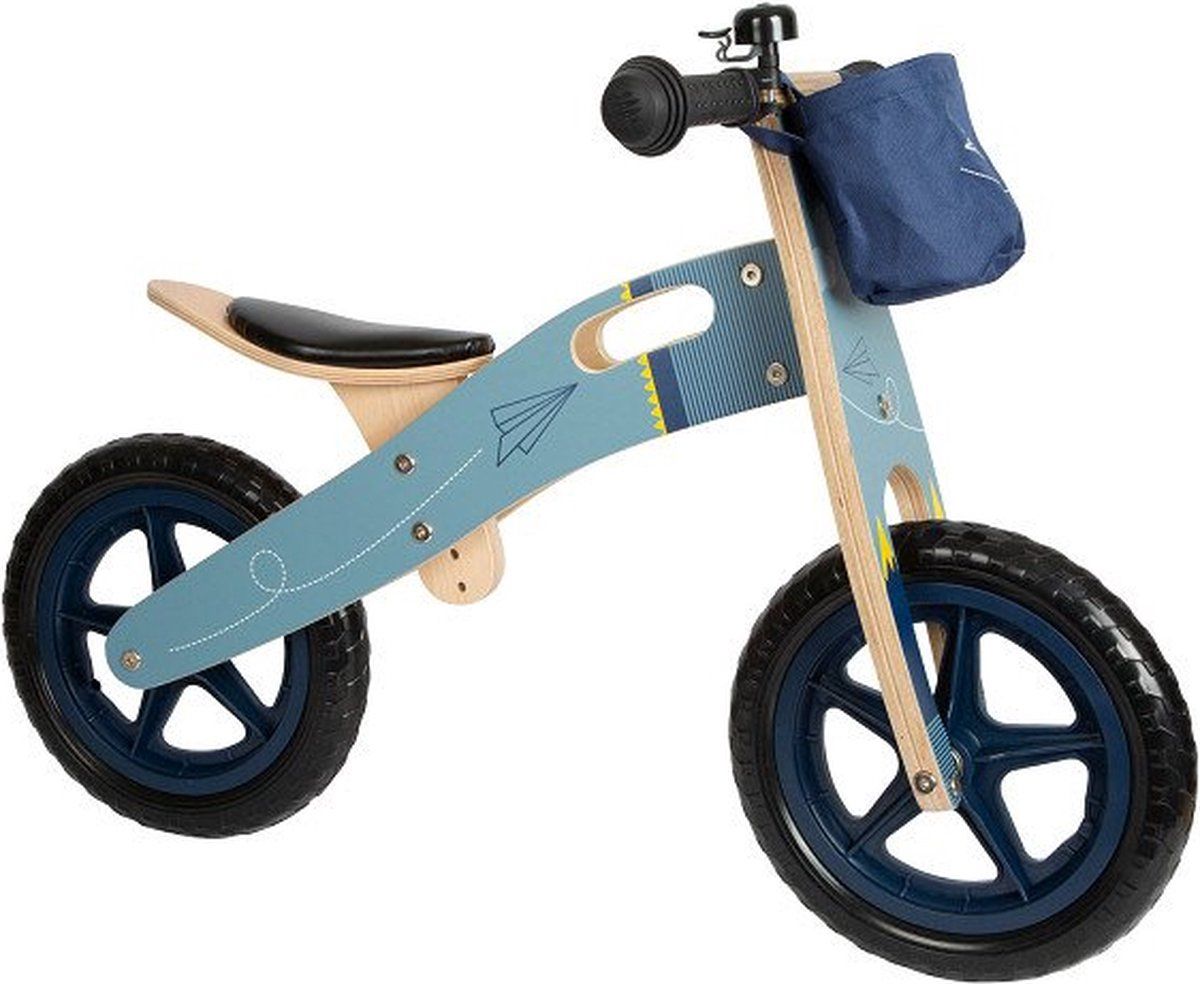 small-foot-houten-loopfiets-vliegtuig-blauw