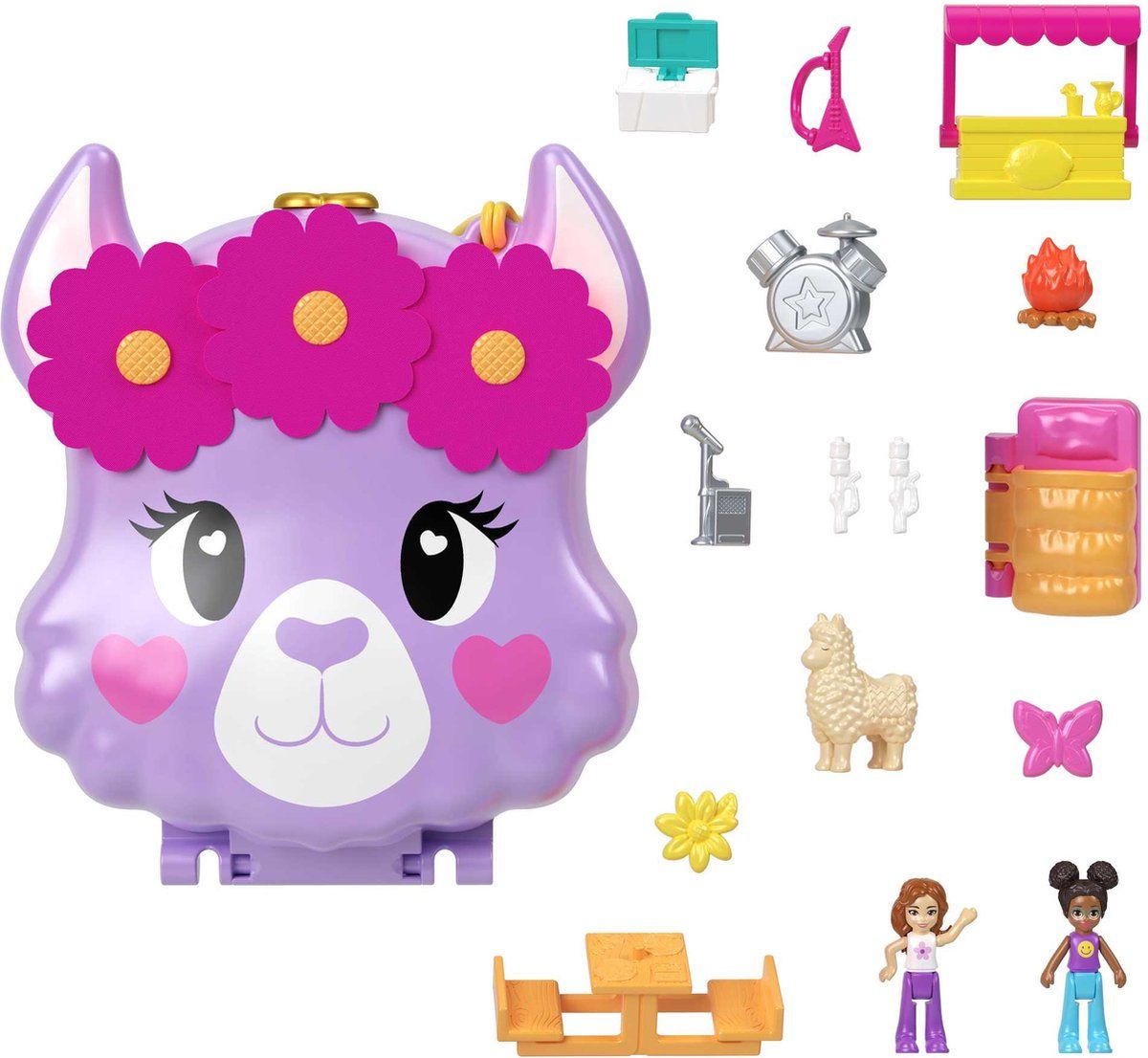 Polly Pocket Lama koffer - Speelfigurenset