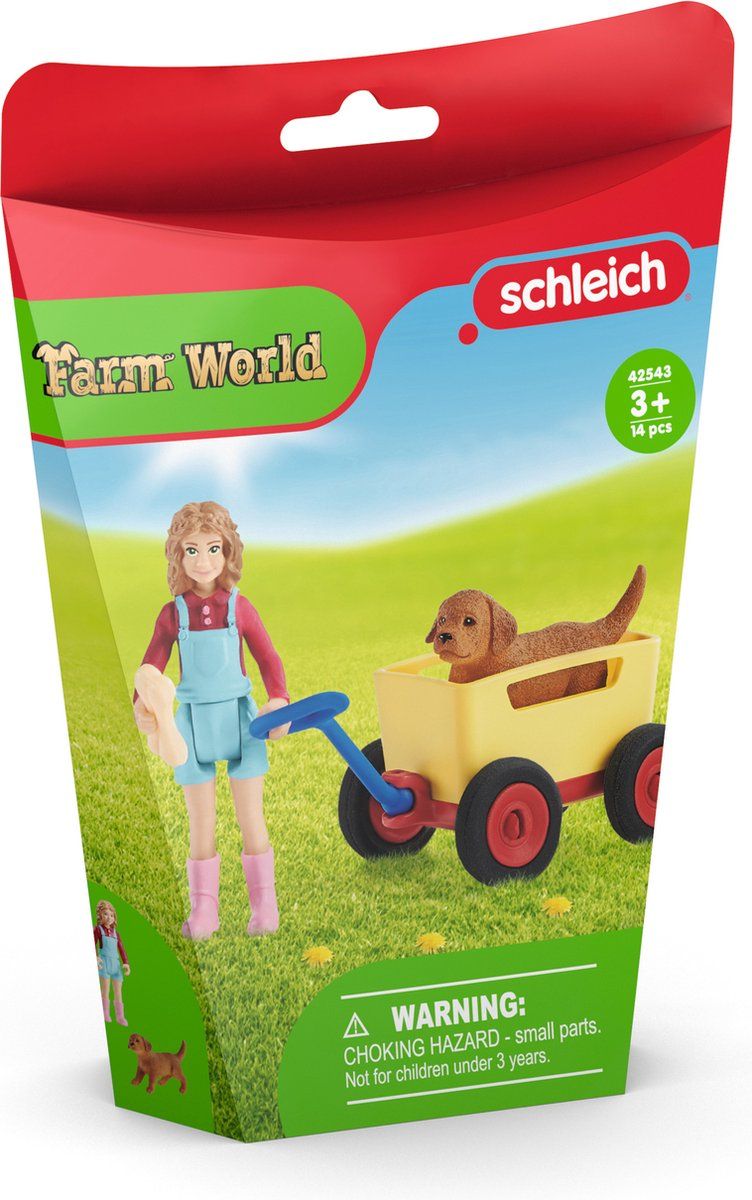 schleich FARM WORLD - Uitje met de bolderkar - Speelfigurenset - Kinderspeelgoed voor Jongens en Meisjes - 3 tot 8 jaar - 42543