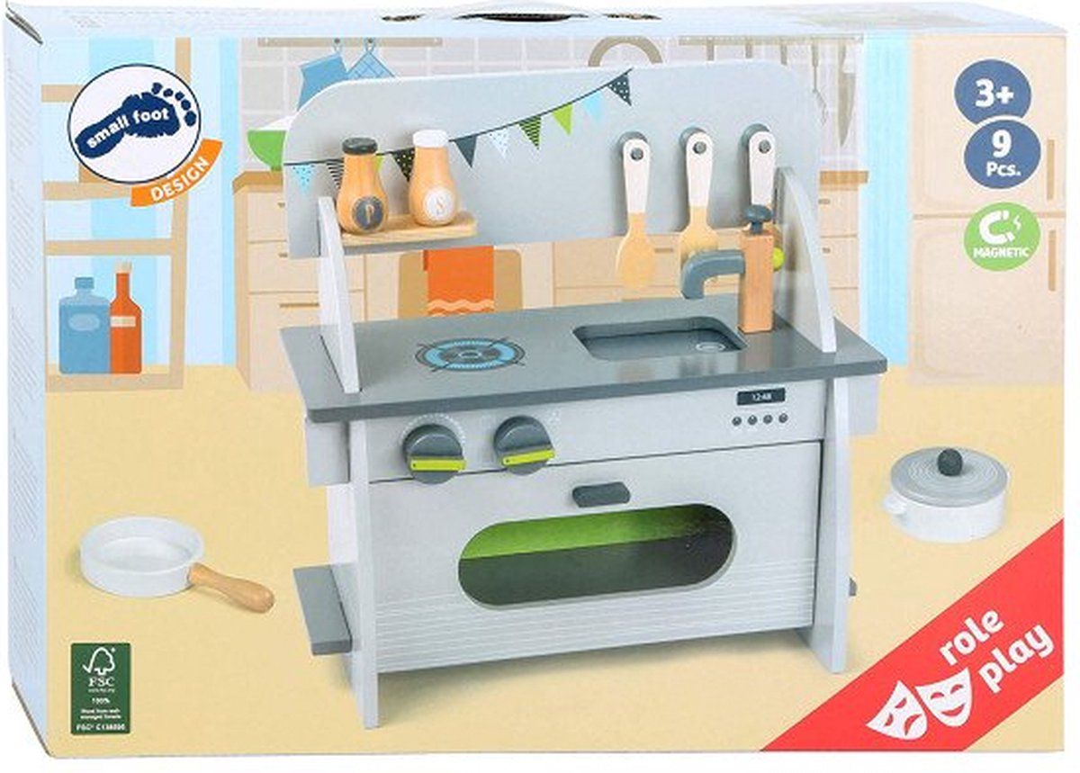 Small Foot - Houten Speelkeuken Compact, 9dlg.