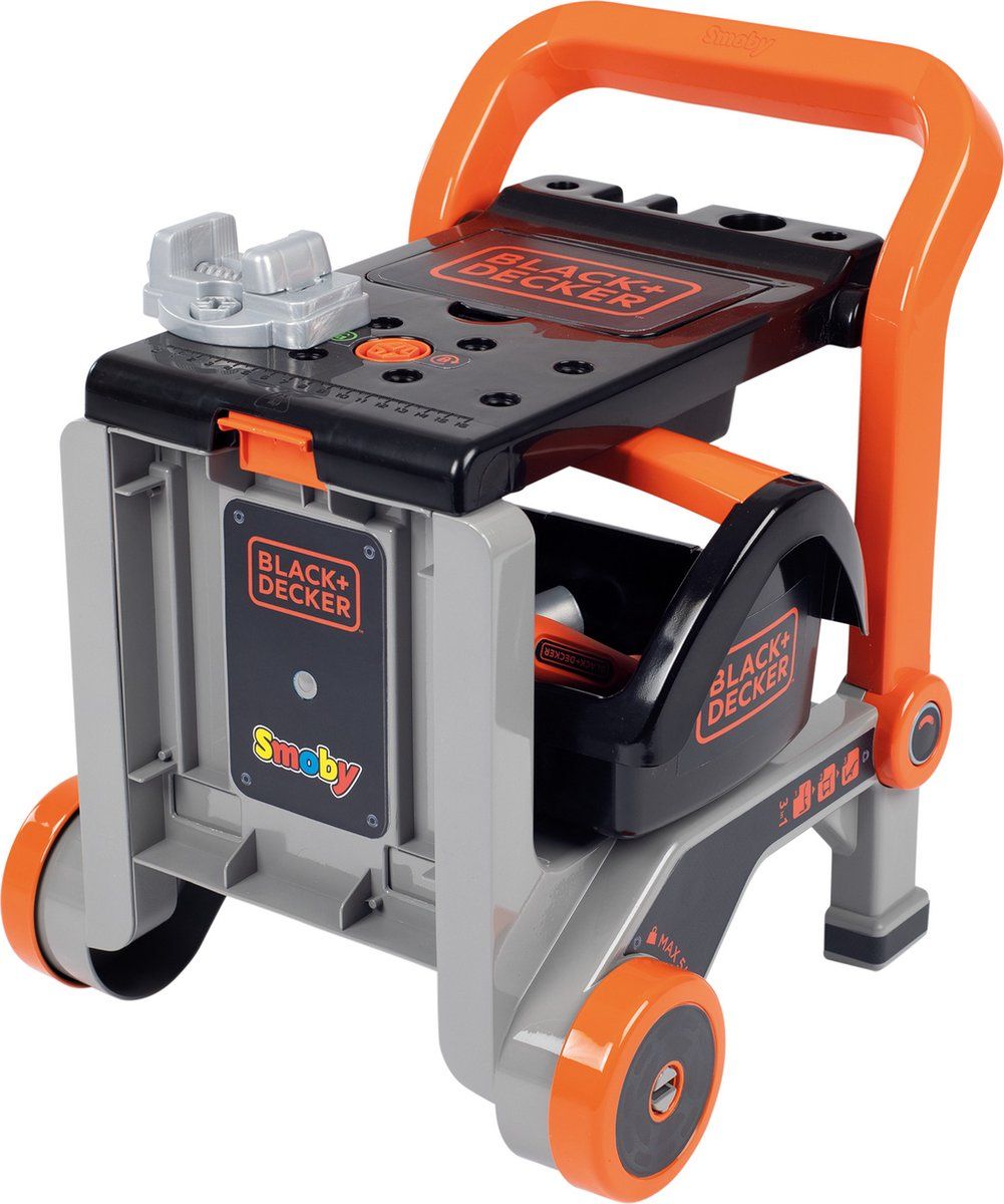 Smoby - Black & Decker Bricolo duiveltje - karretje - steekwagen - werkbank