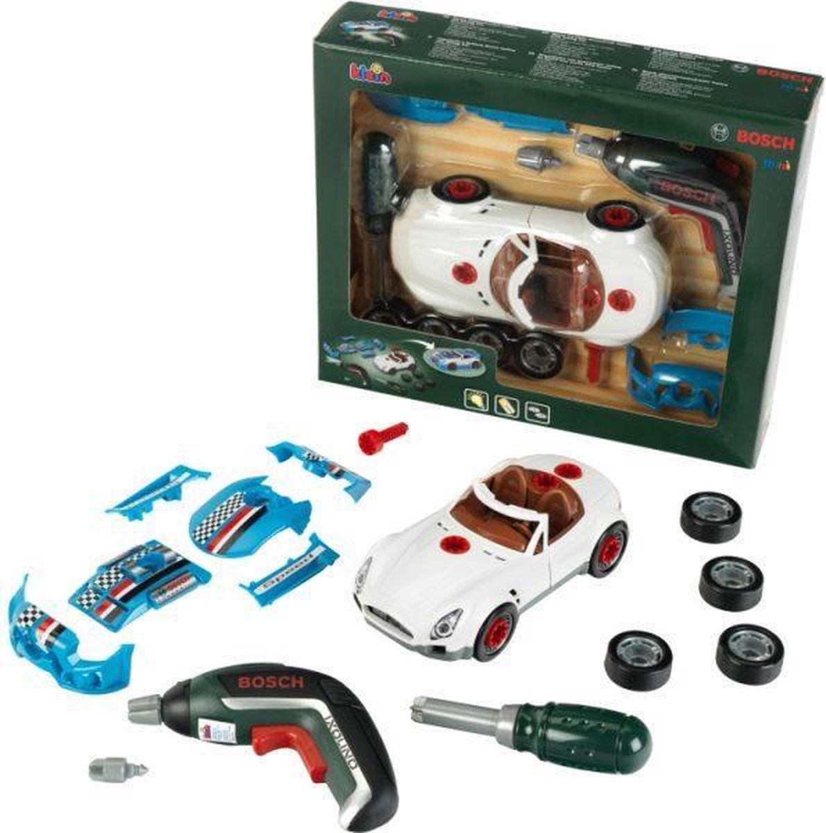 Klein Toys Bosch - 15-delige autotuning set - Speelgoedauto en -gereedschap - incl. licht- en geluidseffecten