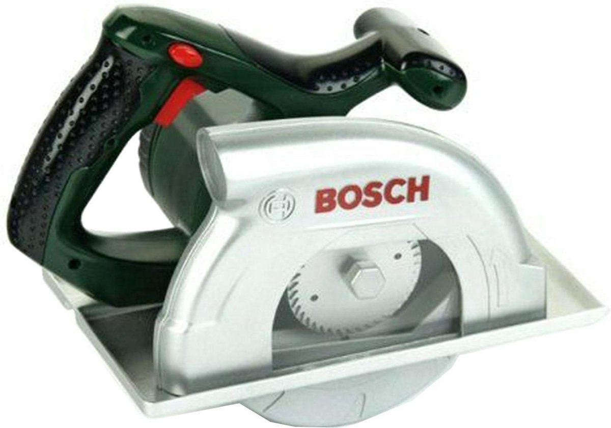 Klein Toys Bosch cirkelzaag - 23x16x14,5 cm - incl. een zaagblad dat ronddraait, licht- en geluidseffecten - groen