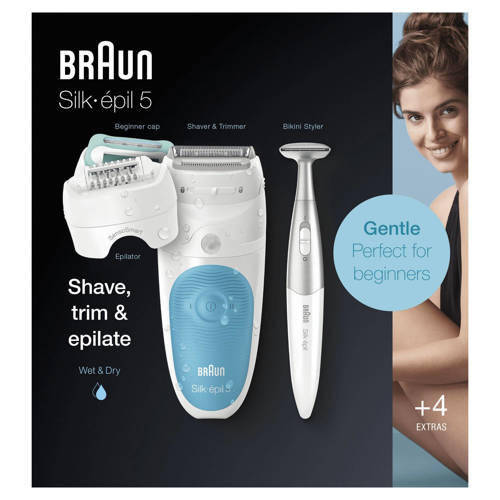 Braun Silk-épil 5 5-810 epilator - Wit/Turquoise