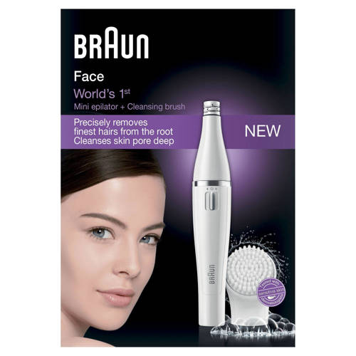 Braun Face 810 gezichtsepilator en reinigingsborstel - Zilver/Wit