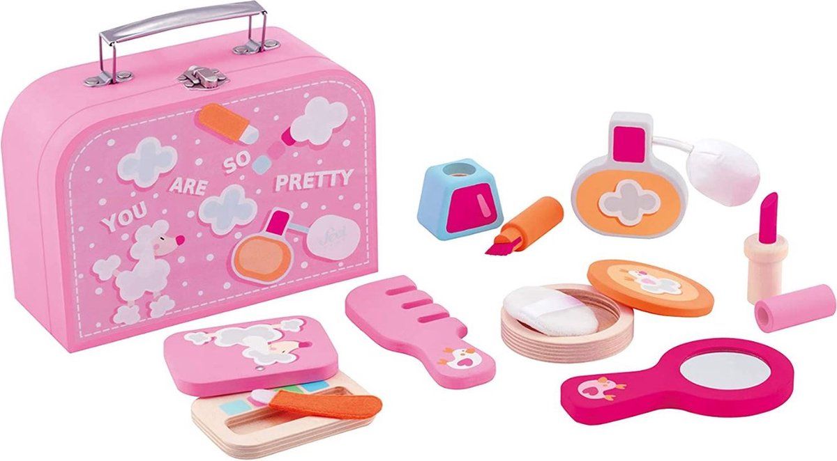 Sevi Beauty-set Meisjes 20 X 17 Cm Hout Roze 8-delig