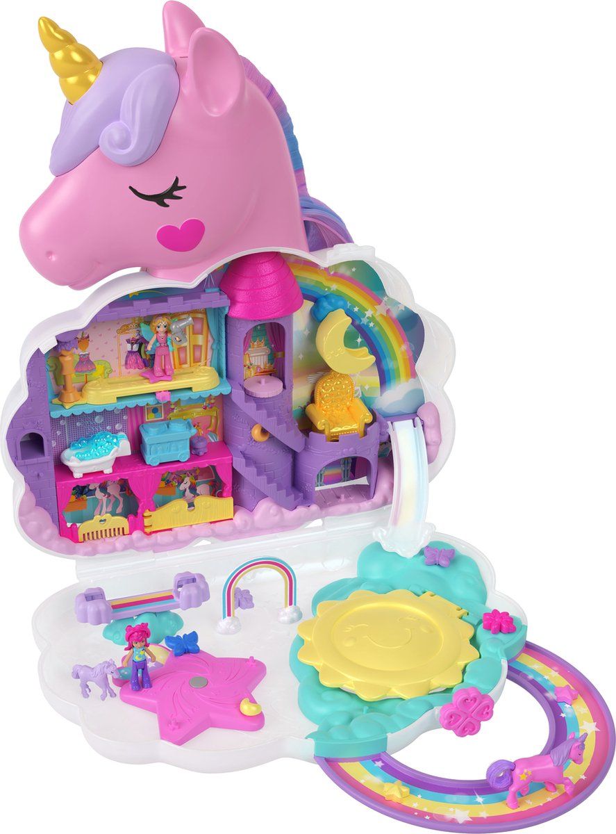 Polly Pocket Salon van de Regenboogeenhoorn - Speelset