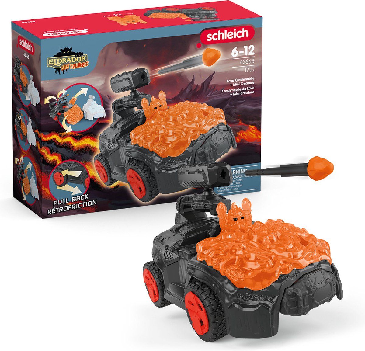 Schleich Eldrador Lava Crashmobiel met Mini Creature 42668