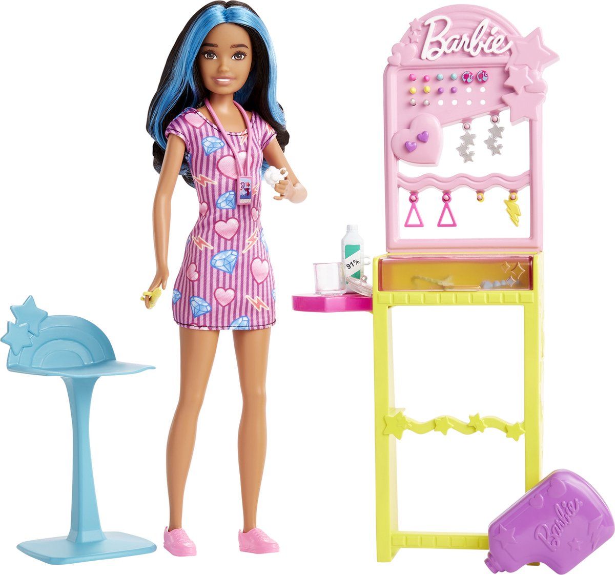 Barbie Skipper Eerste Baantjes Oorgaatjes Prikken - Barbiepop