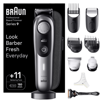 Braun Baardtrimmer - Series 9 - BT9440 - Trimmer Met Kapperstools en 180 Minuten Gebruiksduur