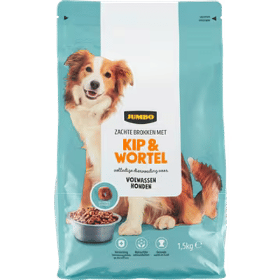 Jumbo Zachte Brokken met Kip & Wortel 1,5kg - hondenbrokken