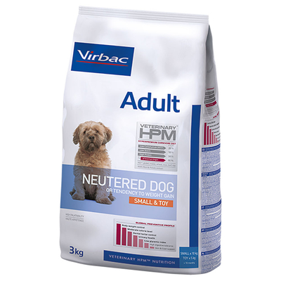 3kg Veterinary HPM Dog Adult Neutered Small & Toy Virbac Hondenvoer - hondenbrokken