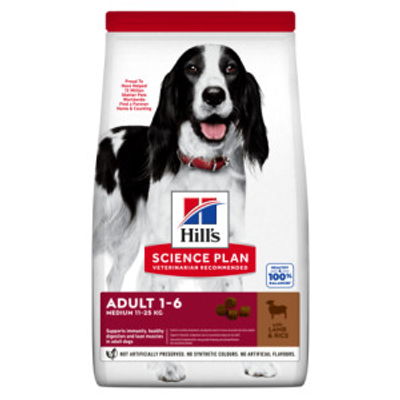 Hill's Adult Medium met lam & rijst hondenvoer 2 x 18 kg - hondenbrokken