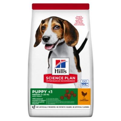 Hill's Puppy Medium met kip hondenvoer 2 x 18 kg - hondenbrokken