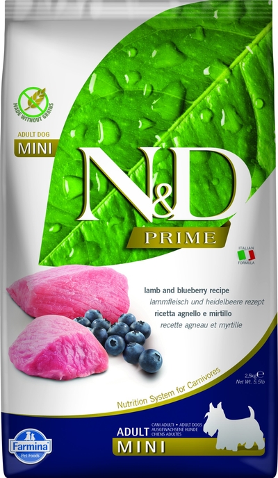 N&D Prime hondenvoeding Lam small breed 2,5 kg - hondenbrokken