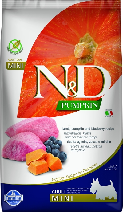 N&D Pumpkin hondenvoeding Lam small breed 2,5 kg - hondenbrokken