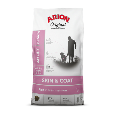 2x12kg Arion Original Adult Medium Breed Zalm & Rijst hondenvoer droog - hondenbrokken