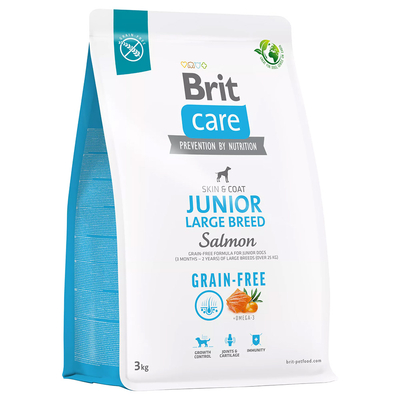 2x3kg Brit Care Dog Graanvrij Junior Large Breed Zalm & Aardappel droogvoer voor honden - hondenbrokken