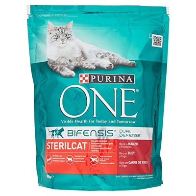 Purina One Bifensis Sterilcat Croquettes Gesteriliseerde katten zalm en tarwe 800g - kattenbrokken