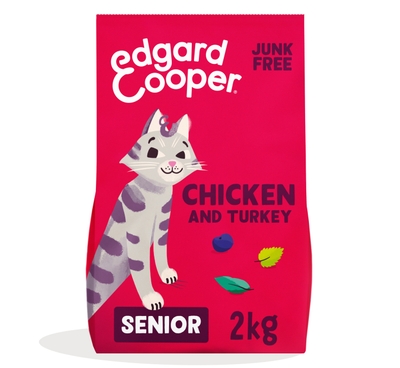 2x2kg Edgard & Cooper Senior Kip. Kalkoen - Kattenvoer - kattenbrokken