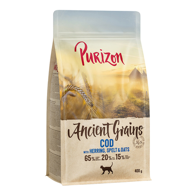 400 g Purizon Kattenvoer voor een probeerprijs! - Ancient Grain Vis - kattenbrokken