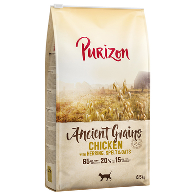 €10.- korting op 6.5 kg Purizon katten droogvoer! - Adult Kip met Vis - Ancient Grain (6.5kg) - kattenbrokken