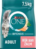 Purina ONE Adult - Kattenvoer Droogvoer - Zalm & Volkoren Granen - 7,5 kg kattenbrokken